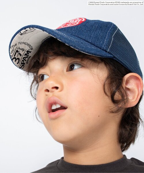 BREEZE（ブリーズ）の「WEB限定 SPAMコラボキャップ（キャップ・キッズ・インディゴブルー/その他10・50/54/58）」の3枚目の写真