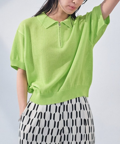ハーフジップサマーニット HALFZIP SUMMER KNIT/ハーフジップサマー