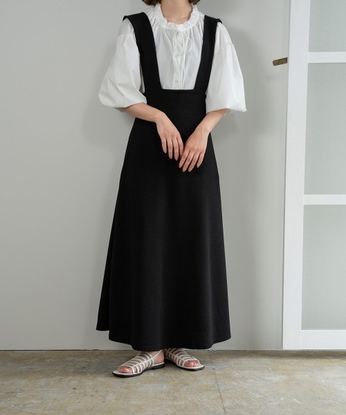 lawgy（ラウジー）の「stretch suspender skirt（スカート・レディース・ブラック/ベージュ・FREE）」の10枚目の写真