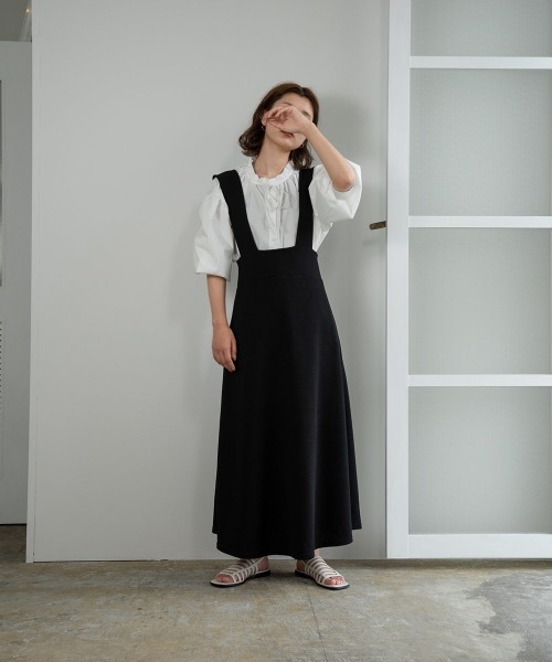 lawgy（ラウジー）の「stretch suspender skirt（スカート・レディース・ブラック/ベージュ・FREE）」の11枚目の写真