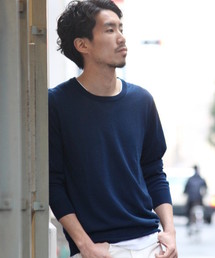 417 EDIFICE | ◇16Gシルクタッチ クルーネックロングスリーブ(ニット/セーター)