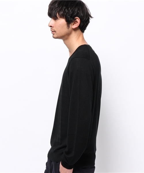 417 EDIFICE（フォーワンセブンエディフィス）の「◇16Gシルクタッチ クルーネックロングスリーブ（ニット/セーター・メンズ・ブラック/グレー/サファリグリーン/ブルー系その他・LARGE/MEDIUM/SMALL）」の6枚目の写真