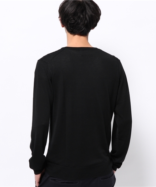 417 EDIFICE（フォーワンセブンエディフィス）の「◇16Gシルクタッチ クルーネックロングスリーブ（ニット/セーター・メンズ・ブラック/グレー/サファリグリーン/ブルー系その他・LARGE/MEDIUM/SMALL）」の7枚目の写真