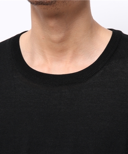 417 EDIFICE（フォーワンセブンエディフィス）の「◇16Gシルクタッチ クルーネックロングスリーブ（ニット/セーター・メンズ・ブラック/グレー/サファリグリーン/ブルー系その他・LARGE/MEDIUM/SMALL）」の8枚目の写真