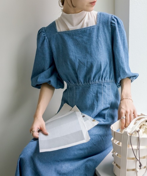 COLONY 2139（コロニートゥーワンスリーナイン）の「6色展開 / シアーメッシュメローノースリーブ（Tシャツ/カットソー・レディース・グリーン/ピンク/ブルー/ブラック/オレンジ/アイボリー・FREE）」の10枚目の写真