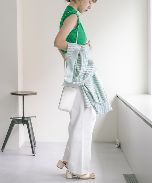 COLONY 2139（コロニートゥーワンスリーナイン）の「6色展開 / シアーメッシュメローノースリーブ（Tシャツ/カットソー・レディース・グリーン/ピンク/ブルー/ブラック/オレンジ/アイボリー・FREE）」の21枚目の写真