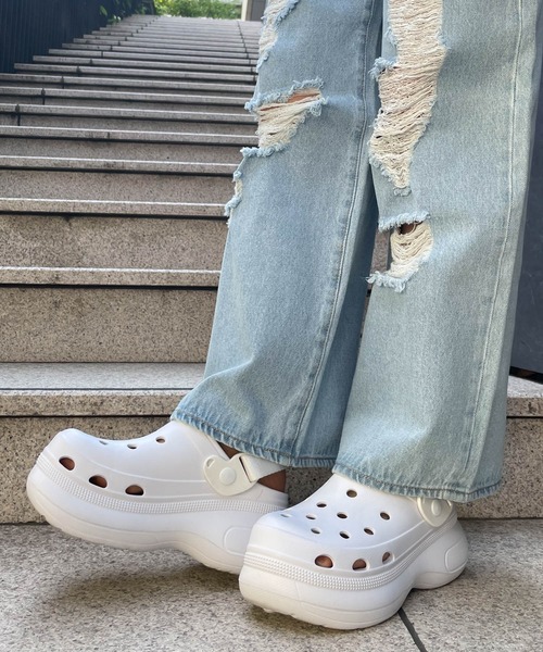 WEGO（ウィゴー）の「WEGO/ボリュームサンダル（サンダル・レディース・ブラック/ホワイト・MEDIUM/LARGE）」の6枚目の写真