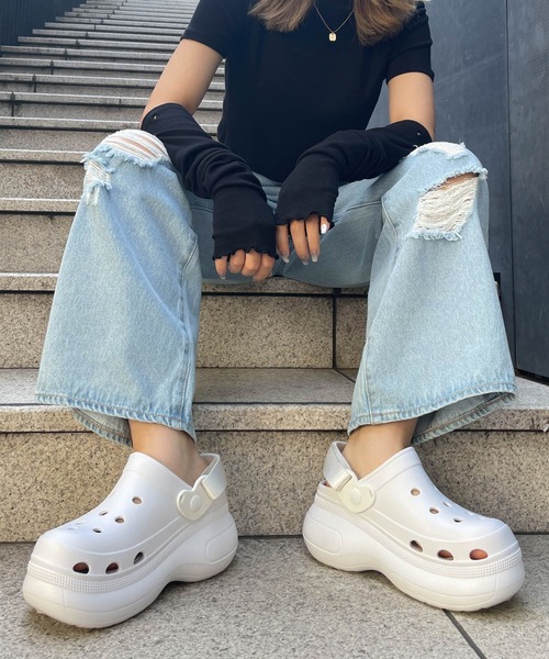 WEGO（ウィゴー）の「WEGO/ボリュームサンダル（サンダル・レディース・ブラック/ホワイト・MEDIUM/LARGE）」の5枚目の写真