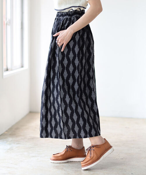 fennica(フェニカ)の「オカモト商店 × fennica / 別注 久留米絣 スカート(スカート・レディース・その他/その他1/その他2・ONE SIZE)」の3枚目の写真