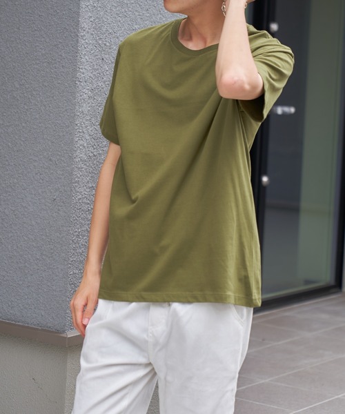 LIFEMAX(ライフマックス)の「【LIFEMAX】5.3オンスユーロTシャツ 半袖無地T ※MS1141(Tシャツ/カットソー・メンズ・イエロー/カーキ/グレー/ネイビー/ピンク/ブラック・M/XL/S/L)」の3枚目の写真