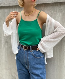 CIAOPANIC | パット付きバッククロスデザイン、アメスリコードストラップキャミ(キャミソール)