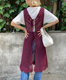 CIAOPANIC | 夏から秋にかけて大活躍、レース編みロングジレ(ベスト)