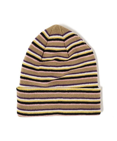 BEAMS（ビームス）の「BEAMS / マルチボーダー ウォッチキャップ（ニットキャップ/ビーニー・メンズ・ブラック/ベージュ/グレー/ネイビー/グリーン・ONE SIZE）」の4枚目の写真