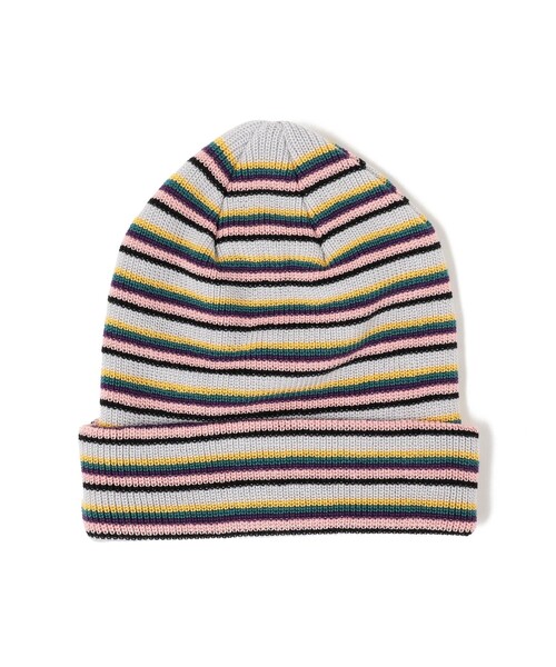 BEAMS（ビームス）の「BEAMS / マルチボーダー ウォッチキャップ（ニットキャップ/ビーニー・メンズ・ブラック/ベージュ/グレー/ネイビー/グリーン・ONE SIZE）」の3枚目の写真