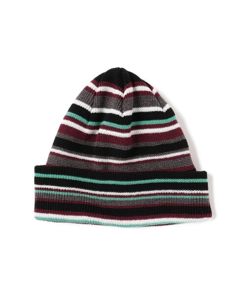 BEAMS（ビームス）の「BEAMS / マルチボーダー ウォッチキャップ（ニットキャップ/ビーニー・メンズ・ブラック/ベージュ/グレー/ネイビー/グリーン・ONE SIZE）」の2枚目の写真