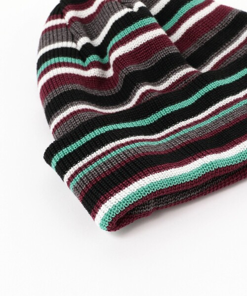 BEAMS（ビームス）の「BEAMS / マルチボーダー ウォッチキャップ（ニットキャップ/ビーニー・メンズ・ブラック/ベージュ/グレー/ネイビー/グリーン・ONE SIZE）」の7枚目の写真