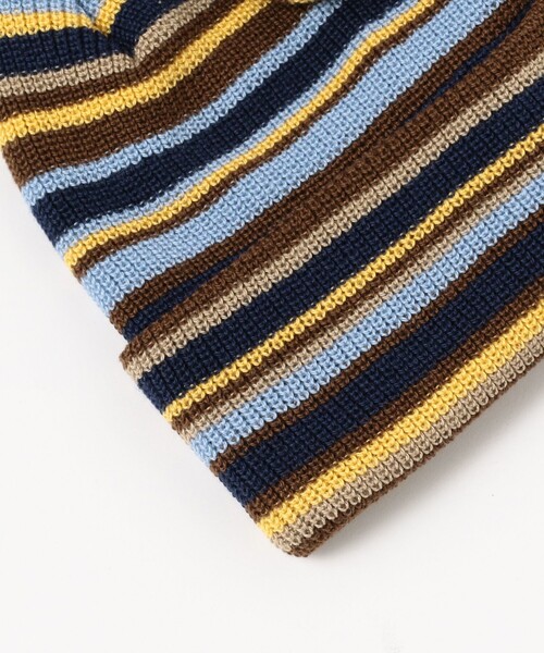 BEAMS（ビームス）の「BEAMS / マルチボーダー ウォッチキャップ（ニットキャップ/ビーニー・メンズ・ブラック/ベージュ/グレー/ネイビー/グリーン・ONE SIZE）」の10枚目の写真