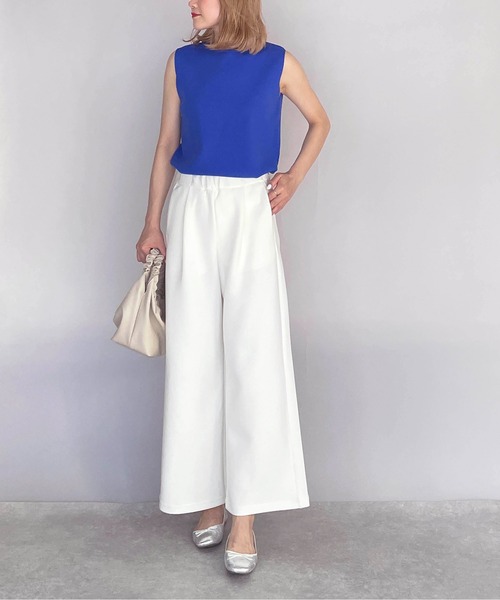 PICCIN(ピッチン)の「パール付き総針ニットタンクトップ(ニット/セーター・レディース・ブラック/ローズ/グレイッシュベージュ/ブルー・M)」の18枚目の写真