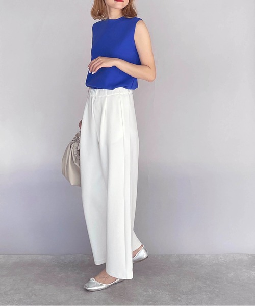 PICCIN(ピッチン)の「パール付き総針ニットタンクトップ(ニット/セーター・レディース・ブラック/ローズ/グレイッシュベージュ/ブルー・M)」の13枚目の写真