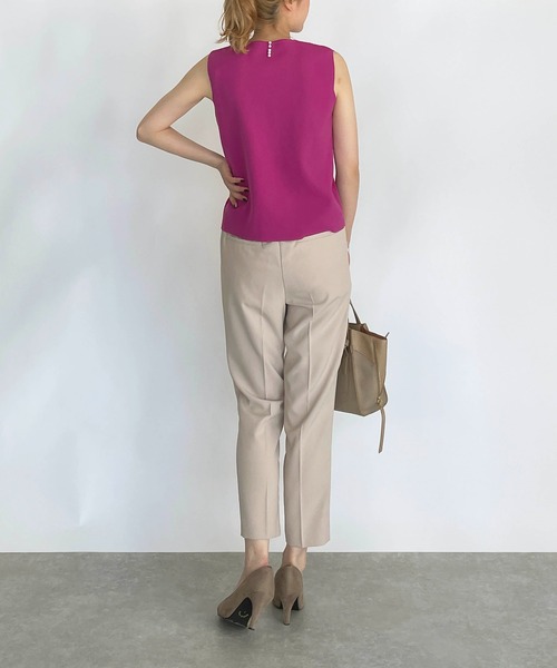 PICCIN(ピッチン)の「パール付き総針ニットタンクトップ(ニット/セーター・レディース・ブラック/ローズ/グレイッシュベージュ/ブルー・M)」の7枚目の写真