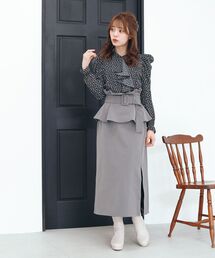 コルセットデザインIラインスカート