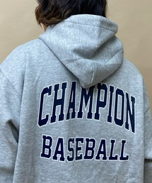 Champion（チャンピオン）の「CHAMPION/チャンピオン オーバーサイズ カレッジロゴ バックプリントパーカー/裏起毛 アメカジ ロゴプリントフーディ/セットアップ対応 C3-W126（パーカー・メンズ）」