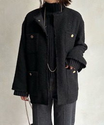 DouDou | ツイードジャケット(ノーカラージャケット)