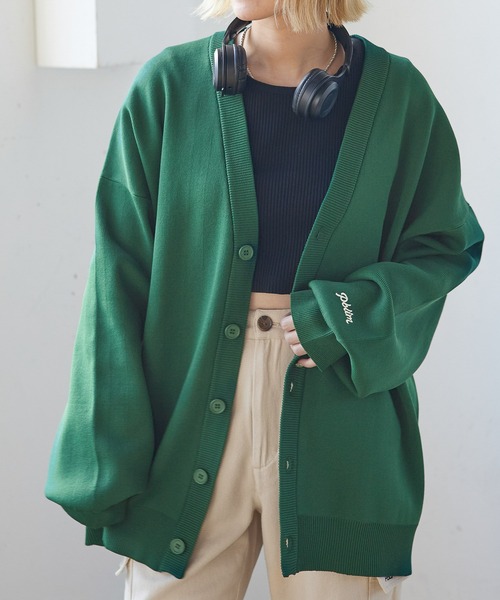 PBLIM（ページボーイリム）の「PAGEBOYLIM/ルーズカラーカーデ（カーディガン/ボレロ・レディース・ブラウン/グリーン/イエロー/ブルー・FREE）」の3枚目の写真