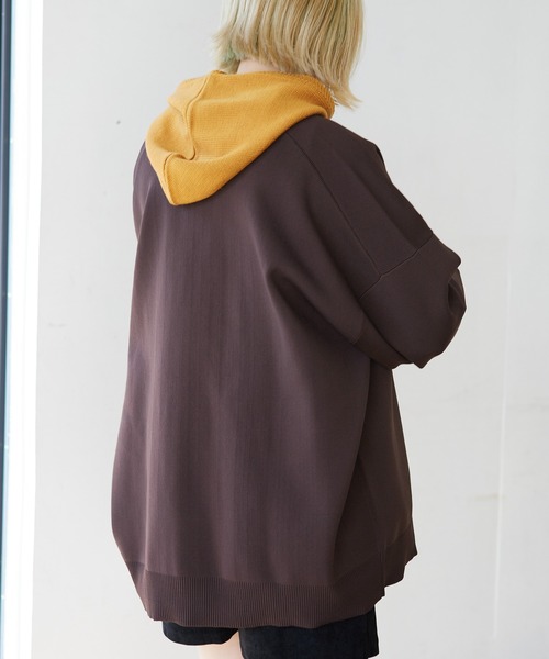 PBLIM（ページボーイリム）の「PAGEBOYLIM/ルーズカラーカーデ（カーディガン/ボレロ・レディース・ブラウン/グリーン/イエロー/ブルー・FREE）」の21枚目の写真