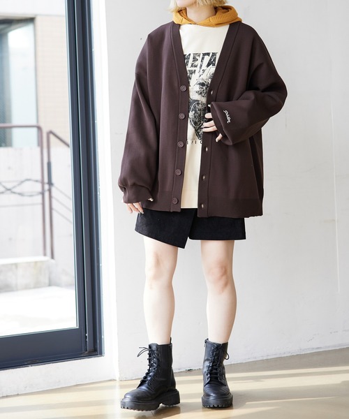 PBLIM（ページボーイリム）の「PAGEBOYLIM/ルーズカラーカーデ（カーディガン/ボレロ・レディース・ブラウン/グリーン/イエロー/ブルー・FREE）」の20枚目の写真