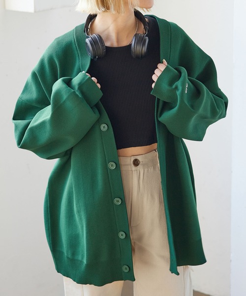 PBLIM（ページボーイリム）の「PAGEBOYLIM/ルーズカラーカーデ（カーディガン/ボレロ・レディース・ブラウン/グリーン/イエロー/ブルー・FREE）」の18枚目の写真