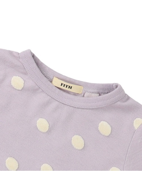 FITH（フィス）の「ドットカットベロアジャガード 長袖 Tシャツ（Tシャツ/カットソー・キッズ・ホワイト/ブラウン/パープル・110/120/90/100/80）」の8枚目の写真