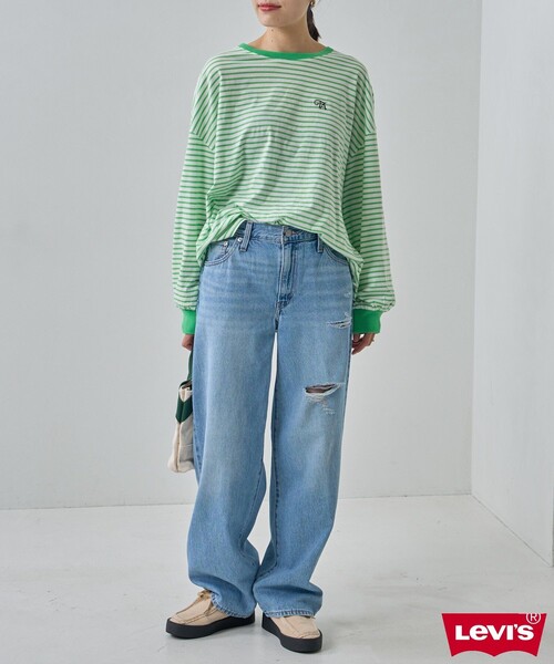 Levi's（リーバイス）の「Levi's/リーバイス BAGGY DAD / ミディアムインディゴ DESTRUCTED /バギーダッドデニム（デニムパンツ・レディース・サックスブルー・24/25/26/27）」の12枚目の写真