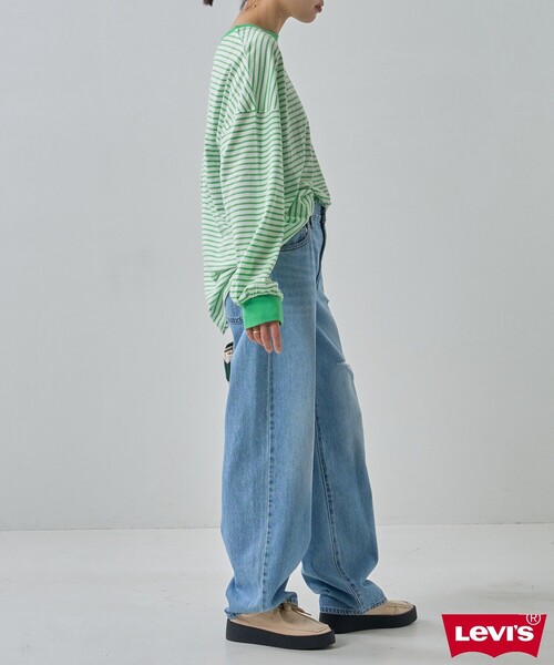 Levi's（リーバイス）の「Levi's/リーバイス BAGGY DAD / ミディアムインディゴ DESTRUCTED /バギーダッドデニム（デニムパンツ・レディース・サックスブルー・24/25/26/27）」の14枚目の写真