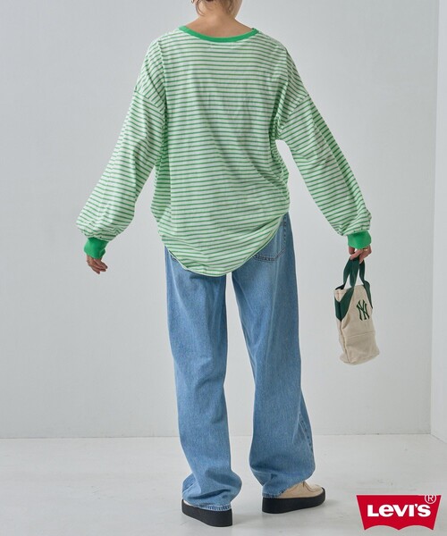 Levi's（リーバイス）の「Levi's/リーバイス BAGGY DAD / ミディアムインディゴ DESTRUCTED /バギーダッドデニム（デニムパンツ・レディース・サックスブルー・24/25/26/27）」の6枚目の写真