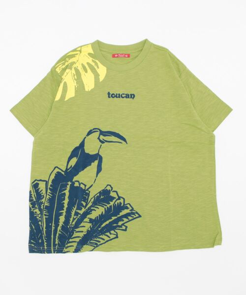 チャイハネ（チャイハネ）の「【チャイハネ】アロセルTシャツ（Tシャツ/カットソー・レディース・ホワイト/オレンジ/ブルー/グリーン/ベージュ/グレー・FREE）」の4枚目の写真