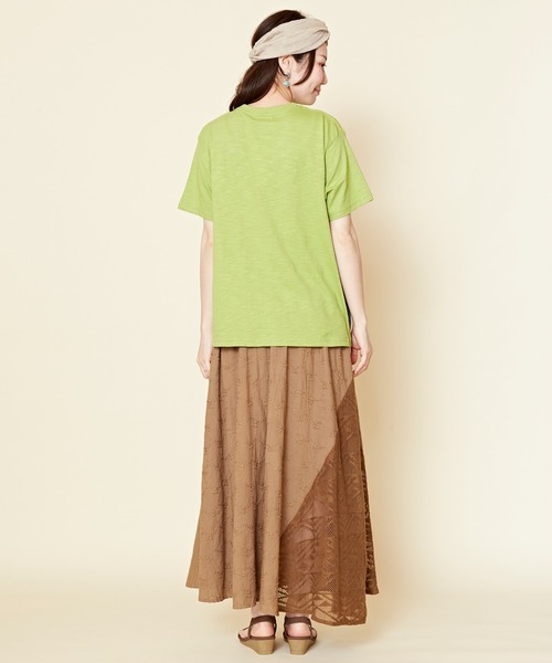 チャイハネ（チャイハネ）の「【チャイハネ】アロセルTシャツ（Tシャツ/カットソー・レディース・ホワイト/オレンジ/ブルー/グリーン/ベージュ/グレー・FREE）」の14枚目の写真