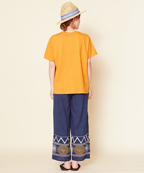 チャイハネ（チャイハネ）の「【チャイハネ】アロセルTシャツ（Tシャツ/カットソー・レディース・ホワイト/オレンジ/ブルー/グリーン/ベージュ/グレー・FREE）」の12枚目の写真