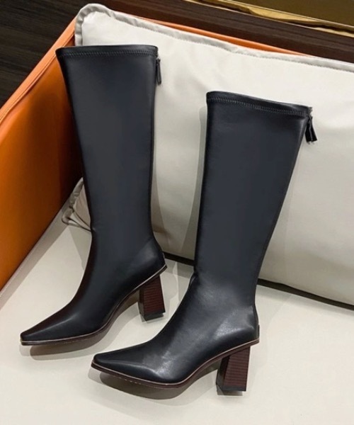 Burner(バーナー)の「【OKUOKU 0909】スリム ロングブーツ oku-shoes-118-62(ブーツ・レディース・ホワイト/ブラック/ブラウン・40/38/36)」の1枚目の写真