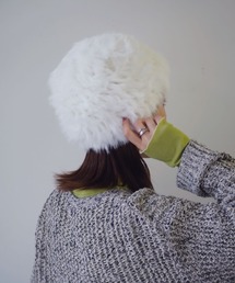 ammy.（エイミードット）の「【 ammy. / エイミードット 】 ラビットファー ニット帽（ニットキャップ/ビーニー）」