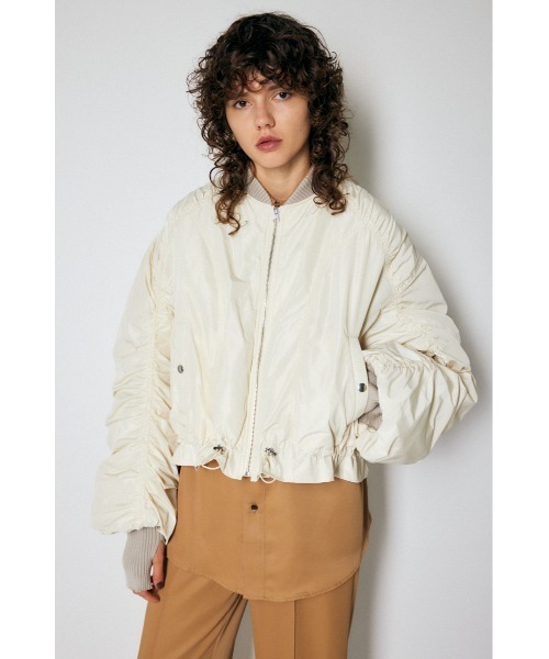 MOUSSY（マウジー）の「OS DRAWSTRING MA-1（MA-1・レディース・カーキ/アイボリー/ネイビー・FREE）」の5枚目の写真