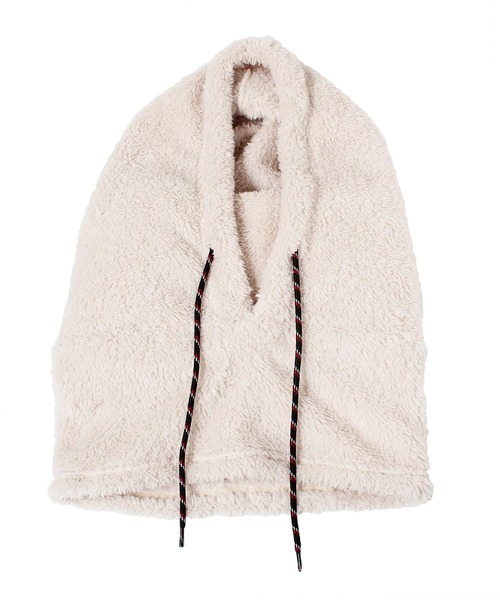 14+（イチヨンプラス）の「バラクラバフーディ / ネックウォーマー 紐 フード付き（ネックウォーマー/スヌード・レディース・ベージュ/ブラック/カーキ・FREE/MEDIUM/LARGE）」の20枚目の写真