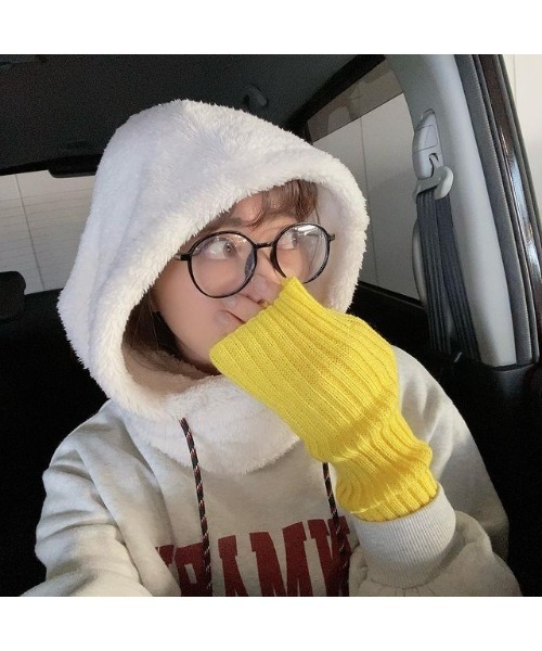 14+（イチヨンプラス）の「バラクラバフーディ / ネックウォーマー 紐 フード付き（ネックウォーマー/スヌード・レディース・ベージュ/ブラック/カーキ・FREE/MEDIUM/LARGE）」の5枚目の写真