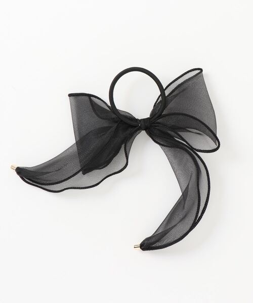 GLOBAL WORK（グローバルワーク）の「シフォンリボンポニー/172532（ヘアゴム・キッズ・ホワイト/ブラック・FREE）」の6枚目の写真