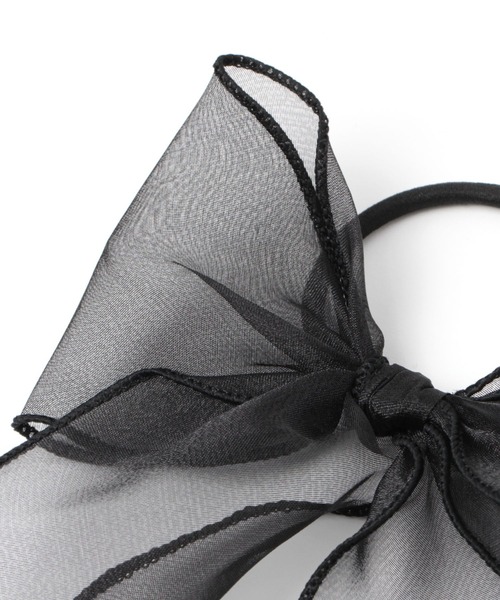 GLOBAL WORK（グローバルワーク）の「シフォンリボンポニー/172532（ヘアゴム・キッズ・ホワイト/ブラック・FREE）」の7枚目の写真