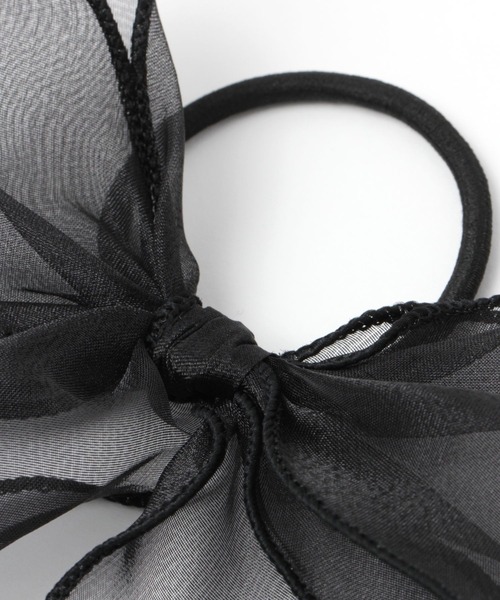 GLOBAL WORK（グローバルワーク）の「シフォンリボンポニー/172532（ヘアゴム・キッズ・ホワイト/ブラック・FREE）」の5枚目の写真