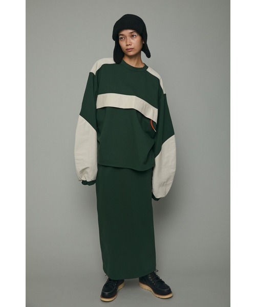 HeRIN.CYE(ヘリンドットサイ)の「Ponte tops(Tシャツ/カットソー・レディース・ネイビー/ダークグリーン・FREE)」の3枚目の写真