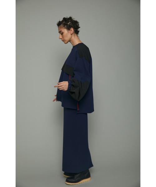 HeRIN.CYE(ヘリンドットサイ)の「Ponte tops(Tシャツ/カットソー・レディース・ネイビー/ダークグリーン・FREE)」の10枚目の写真