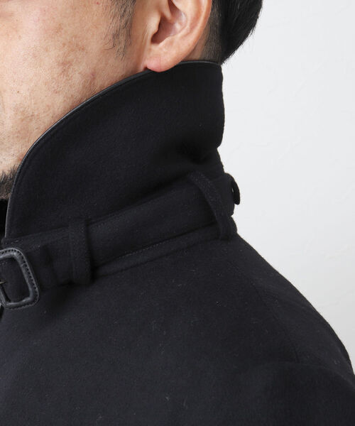 Stutostein Nolley's（シュテットシュタインノーリーズ）の「ウールカシミヤ丸襟コート（ステンカラーコート・メンズ・ネイビー/グレー/ブラック・S/M/L/XL）」の16枚目の写真