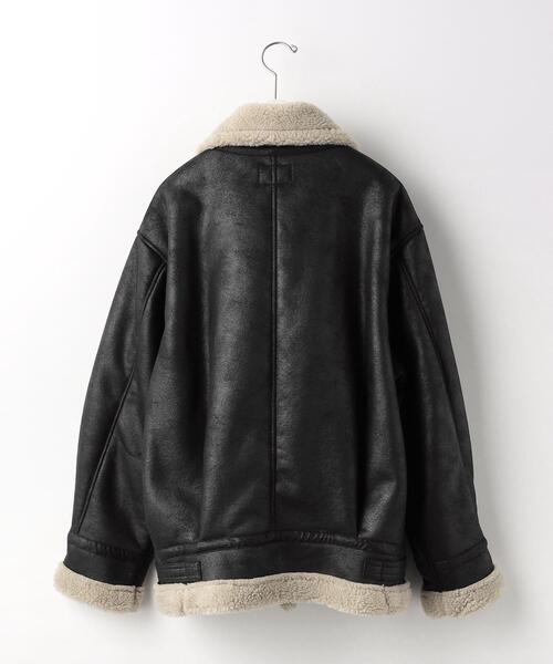 MONKEY TIME（モンキータイム）の「＜monkey time＞ FAUX MOUTON B-3/ジャケット（その他アウター・メンズ・ブラック・S/M/L/XL）」の3枚目の写真